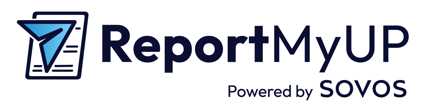 ReportMyUP, Powered by Sovos logo